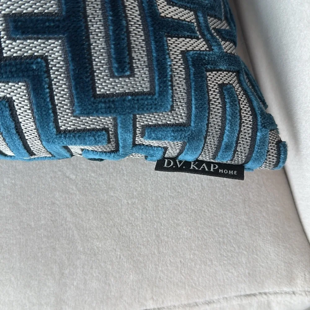 D.V. Kap Bergman Blue/Teal and Silver Accent Pillows